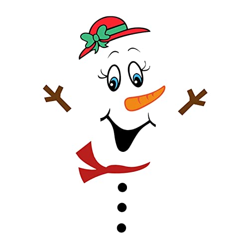 T.O.G. Snowman Refrigerator Sticker Expression Waterproof Christmas Festival Party Decor Ct030