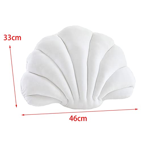 CALANDIS® Decorative Throw Pillow Floor Cushion Household Bedroom Car Seashell Pillows White | 1 Decorative Pillow