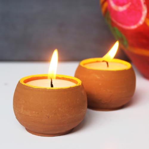 CRAFTLIPI Natural Ball Candles, Set of 12