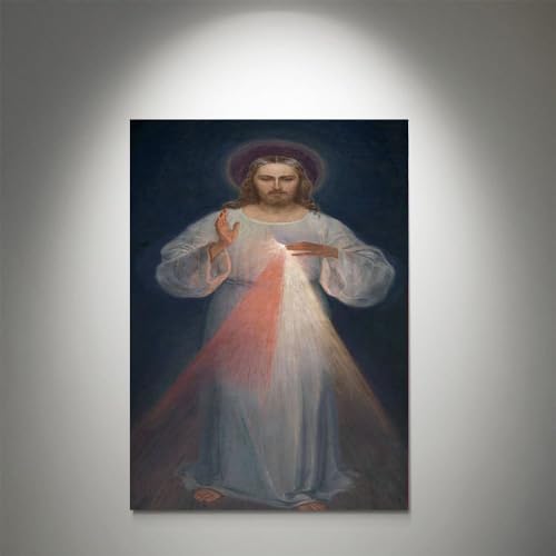 GADGETS WRAP Canvas Gallery Wrap Framed for Home Office Studio Living Room Decoration (11x17inch) - Divine Mercy