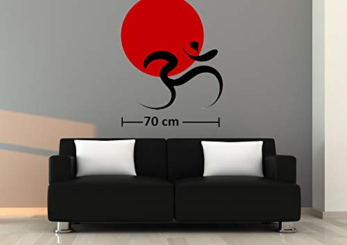 Asmi collection Vinyl Om Wall Sticker, 60 x 60 cm, Black-AS034