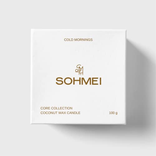 SOHMEI | Cold Mornings | Coconut Wax Scented Candles | Green Apple, Apple Blossom, Peach (100 g)