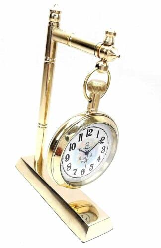 Beautiful Vintage Brass Desk Clock Table Clock Antique Nautical Clock Brass