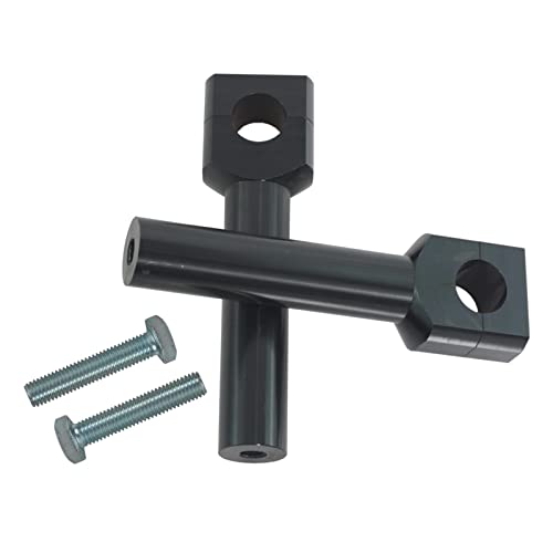 LOOM TREE® Motorcycle Handlebar Riser Kit 22/25Mm Universal For Moto Black 22Mm | 2 X Handlebar Clamps 2 X Riser Bolts