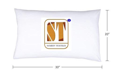 Sanjeev Textiles Super Qualit Soft Comfortable Microfiber Pillow, 20x 30-inches, White