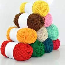 ZUBSHA™ Wool Balls Random Colors - Perfect for Mini Knitting and Crochet Project Hand Knitting Art Craft Soft Fingering Crochet Hook Yarn, Needle Knitting Thread (Pack of 6)