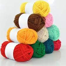 ZUBSHA Wool Balls Random Colors - Perfect for Mini Knitting and Crochet Project Hand Knitting Art Craft Soft Fingering Crochet Hook Yarn, Needle Knitting Thread Dye (Pack of 6)