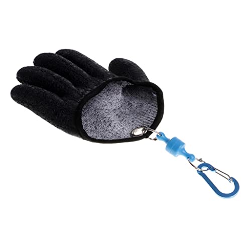 UJEAVETTE® Fishing Gloves for Handing Fish Safety with Magnet Release XL Left Hand