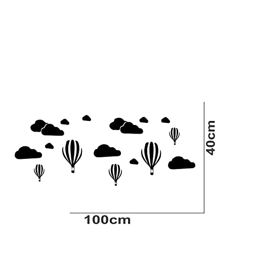 VVWV Clouds and Parachute Wall Stickers for Office Living Room Kids Room Home & Kitchen Decor L x H 100 x 40 Cms