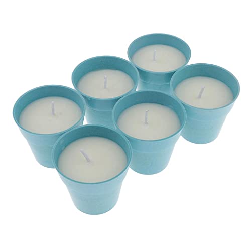 THE STYLE SUTRA 6 Pieces Scented Candle Natural Soy Wax Portable Candle Yellow