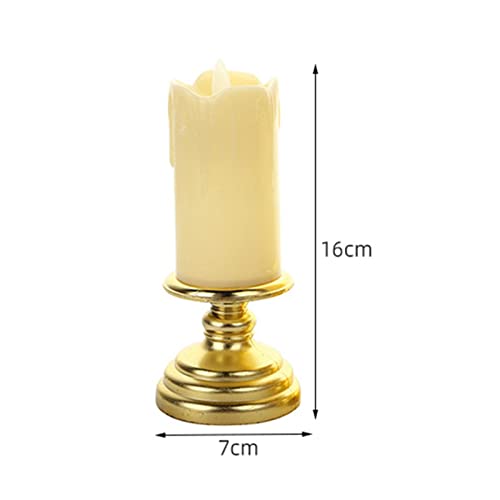 ATORSE® Flameless Candle Flickering Votive Candles Tealight Decor for Desk Festival 7Cmx16Cm