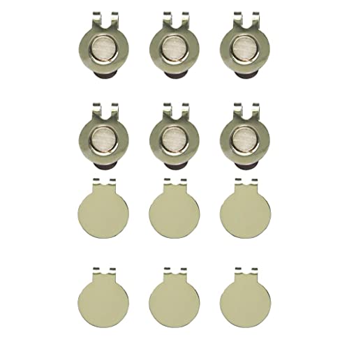 CALANDIS® 6 Pack Magnetic Hat Clips for Metal Golf Ball Marker Training Aid No Magnet