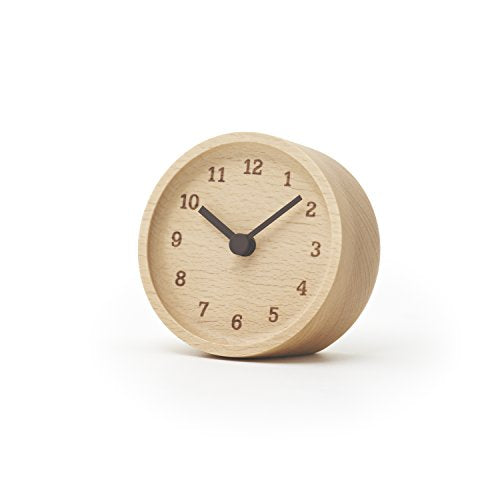 Lemnos MUKU Wooden Desktop Clock Beech