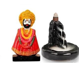 DC FLY Shri Kwatu Shyam Ji Murti with Fountain Smoke for Home Best Gift for Wedding Annivesry and Birthday Gift.