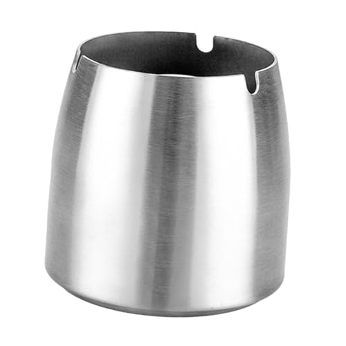 Tapered Ash Holder Portable Stainless Steel Ashtray for Villas Outdoor Patio Argent|Home & Garden|1 Stainless steel ashtray