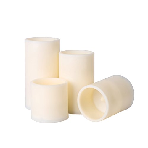 UJEAVETTE® Set of 4 Pieces Flameless Led Candle Decorative Battery Candle for Candlelight Dinner