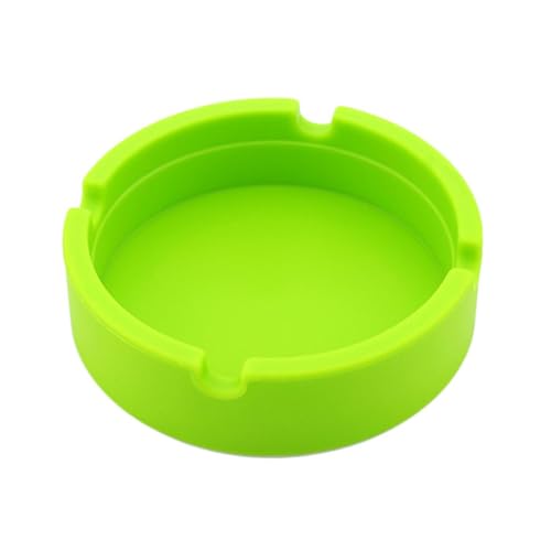 SECRET DESIRE™ Round Silicone Ashtray Smoking Cigar Holder for Tabletop Office Green