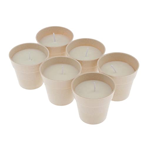 THE STYLE SUTRA 6 Pieces Scented Candle Natural Soy Wax Portable Candle White