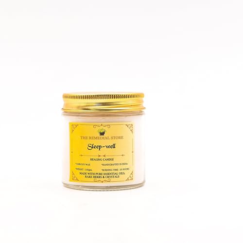 The Remedial Store Healing Ritual Money Candle | Luxury Fragrance | Therapy Candle | Glass Candle | Jar Candle | Soy Wax Candle | Smokeless Wax Candle | 30 Hours Burning Time (Sleep Well)