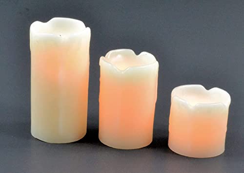 The Decor Affair Smokeless Dripless Eco Friendly Home d�cor LED Candle Lights Pack of 3 Candle (White, Pack of 3).