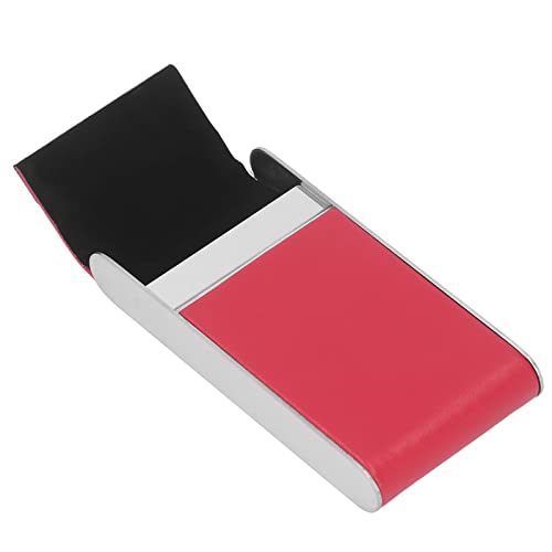 Cigarette Carrying Case, Textured Inner Protective Cigarette Holder for Outdoor Stainless Steel Cigarette Holder (Red)