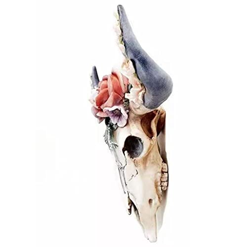 TOG Longhorn Wall Sculpture Vivid Animal Head Artwork Figurines Flower S'|Home & Kitchen| Home decor| Figurines'