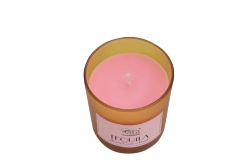 Tara Scented Candle-Spirit of India-Tequila Berry Crush + Lime Aromatherapy|337 g| Frosted Glass Jar with Wooden Lid|Handcrafted,Luxury Gift, Home Décor,Gift for Her|Single Wick|Medium