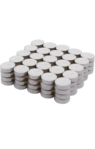 Tealight Candles Diya 4.5 Long Burn Time White Tea Smokeless Candles Diya for Home Decoration, Diwali, Navratra, Special Occasion & Festival, Pool Party, SPA (Pack of 100)