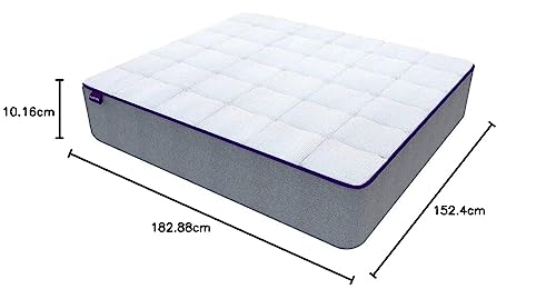 SLEEPSPA Dual Comfort -Hard and Soft-with Soft Comfort Cubes and Rebotech 4 Inch Queen Size High Resilience (HR) Foam Mattress | 7 Years Warranty (LxW: 72X60X4)