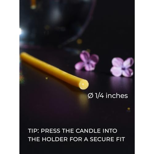 CANDWAX 100 Pack Thin Beeswax Taper Candles - 7 Inch Tall Yellow Candles for Meditation, Church, Easter, Home Use, Christmas, Hanukkah & More - Pure Beeswax Candles Bulk