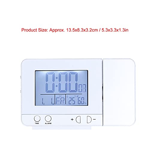 Digital Clock Large Display, 180 Degree Free Rotation Office Desk Decor for Bedroom for Household(Silver)