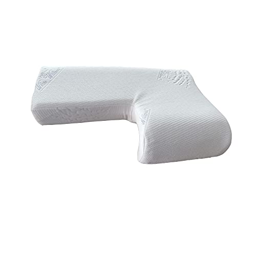 The White Willow Memory Foam Couple Hug Arm Hand Pressure Love Pillow for Sleeping for Husband & Wife Perfect (25.5" x 18"W x 4.5") White