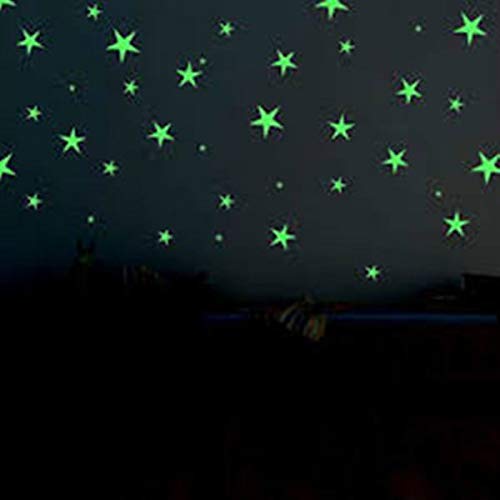 Satya Vipal PVC Magic Night Glowing Radium Stars for Wall Ceiling (Green)