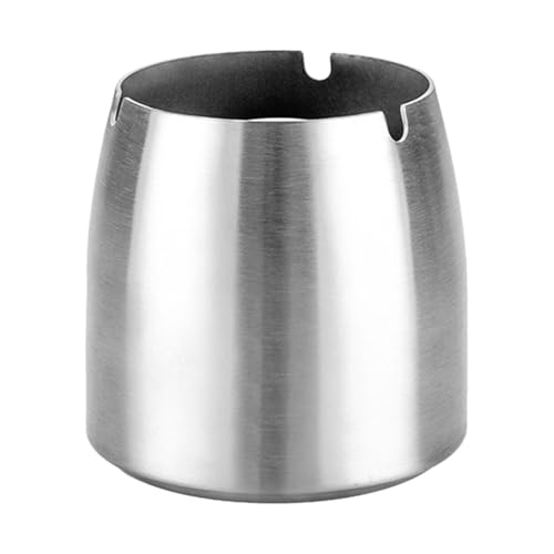 Tapered Ash Holder Portable Stainless Steel Ashtray for Villas Outdoor Patio Argent|Home & Garden|1 Stainless steel ashtray
