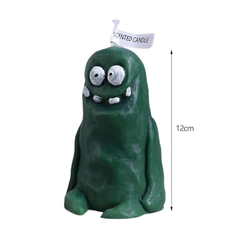 SAZ DEKOR Funny Scented Candles Gifts Decorative Candles for Anniversary Office Bedroom Green 12cm