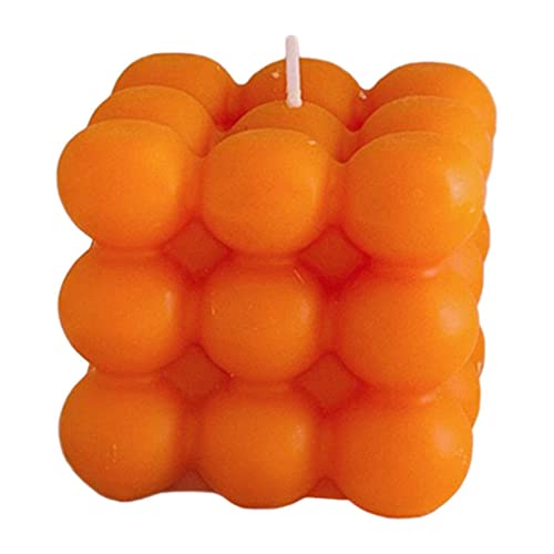 ATORSE® Geometry Cube Candle Scented Relaxing Aromatherapy Candles Home Office Deor Orange