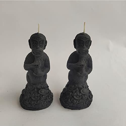 ATORSE® Human Shape 3D Candle Paraffin Wax Smokeless for Room Decor Four Faces