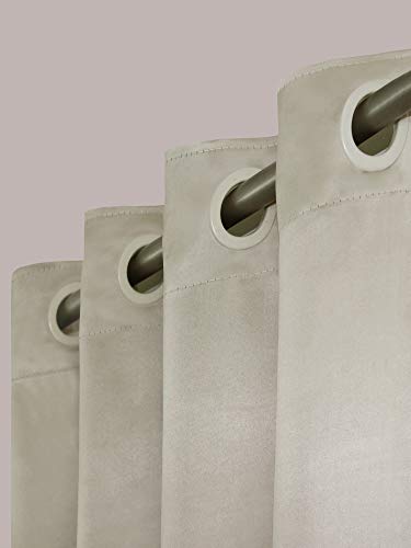 Queenzliving Blackout Curtains, Window 5 feet- Pack of 2, Beige