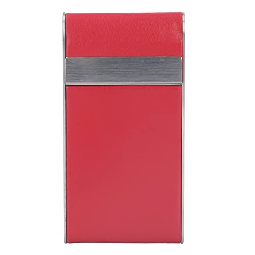 Cigarette Carrying Case, Textured Inner Protective Cigarette Holder for Outdoor Stainless Steel Cigarette Holder (Red)