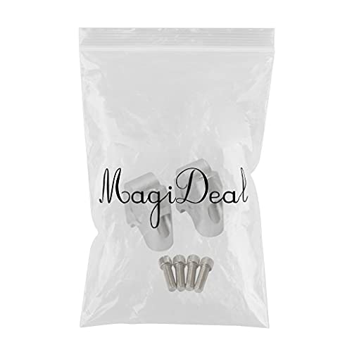 UJEAVETTE 7/8" 22mm Motorcycle ATV Dirt Bike Motocross Handlebar Risers Silver
