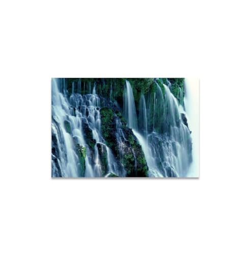 GADGETS WRAP Canvas Gallery Wrap Framed for Home Office Studio Living Room Decoration (14x11inch) - Waterfall Hill