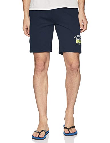 U.S. Polo Assn. Men Comfort Fit Heathered I670 Shorts - Pack of 1 (NAVY M)