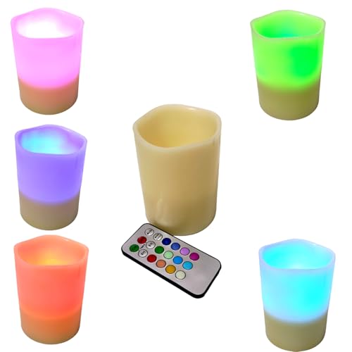 ThirteenKcanddle Real Wax LED Flameless Candles, 7 CM x 10 CM, Battery Powered, Remote Control, Home Decor, Birthday, Christmas, Diwali