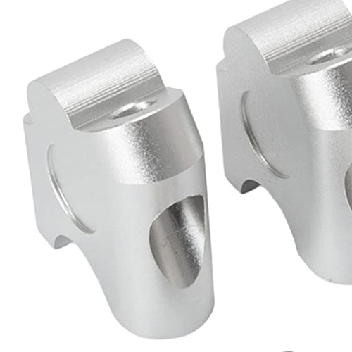 UJEAVETTE 7/8" 22mm Motorcycle ATV Dirt Bike Motocross Handlebar Risers Silver