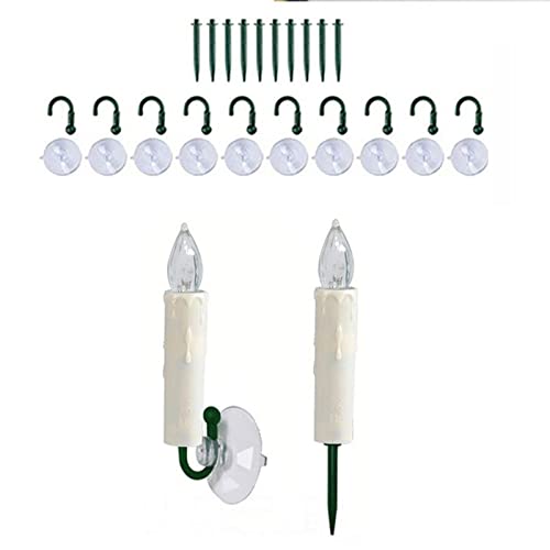 SAZ DEKOR 10 Pieces LED Candles Battery Operated Candle Lights for Window Ground Party