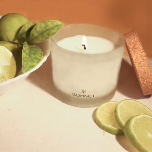 SOHMEI | Lemon Squeeze | Coconut Wax Scented Candles | Lemon, Lime, Muguet (100 g)