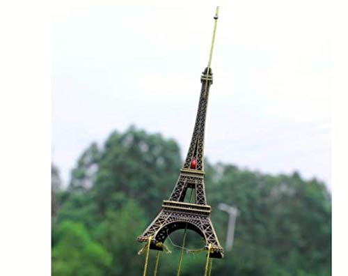 Shamsi Arts Gifts Eiffel Tower 4Bells Copper Wind Chimes Church Home Yard Garden Hanging Decor