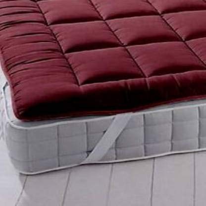 Rajasthan Crafts Ultra Soft Microfiber Mattress Topper/Padding (Double Bed (72inch x 72inch), Maroon)