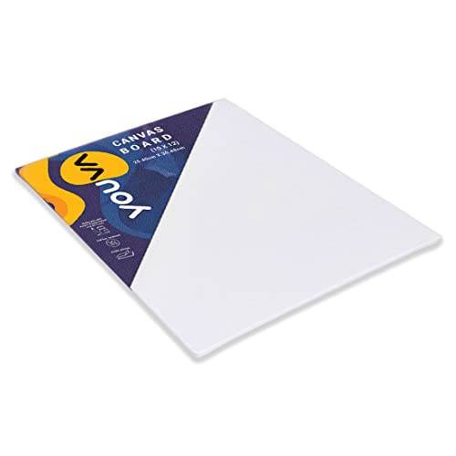 Navneet Youva | Primed Canvas Board for Acrylic and Oil Colour Painting | 10x12 inch | Pack of 3