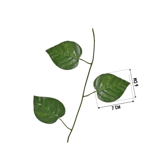 Yumun Artificial Creeper Money Plant Leaf Garland | Wall Hanging | Speacial Ocassion Decoration | Home Decor Party | Office Festival Theme Decorative Length 7 Feet Pack Strings(12)